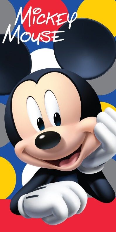S postavičkou myšiaka kvalitnou plážová detská osuška Mickey dots, Jerry Fabrics