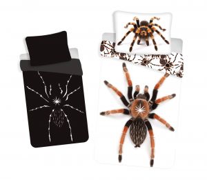 Moderné bavlnené obliečky s motívom pavúka svietiaceho v tme, | 140x200, 70x90 cm