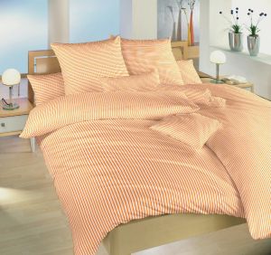 Od českého výrobcu kvalitné bavlnené posteľné obliečky Prúžky oranžovej, | 140x200, 70x90 cm