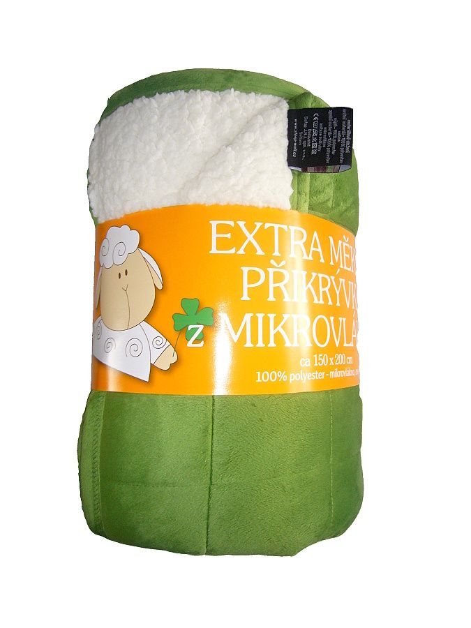 Extra mäkká prikrývka z mikrovlákna deka Ovečka zelená / biela, Svitap Sleepwell