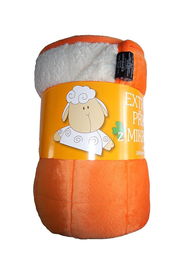 Kvalitná deka z mikrovlákna deka Ovce oranžová / biela, Svitap Sleepwell