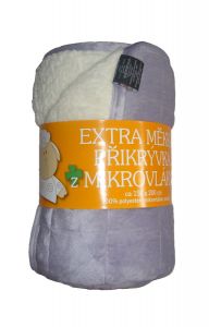 Z mikrovlákna kvalitná deka Ovce svetlošedá / biela, | 150x200 cm