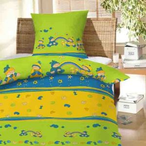 V pestrých farbách kvalitné detské bavlnené posteľné obliečky do postieľky Deti a dúha, | 1x 90/130, 1x 60/45