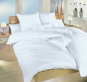 S jemným motívom malých hviezdičiek kvalitné bavlnené posteľné obliečky Hviezdička svetlo modrá na bielom, | 140x200, 70x90 cm