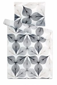 V kombinácii farieb bielej a čiernej mikroflanelové posteľné obliečky Symbióza čiernobiela, | 140x200, 70x90 cm