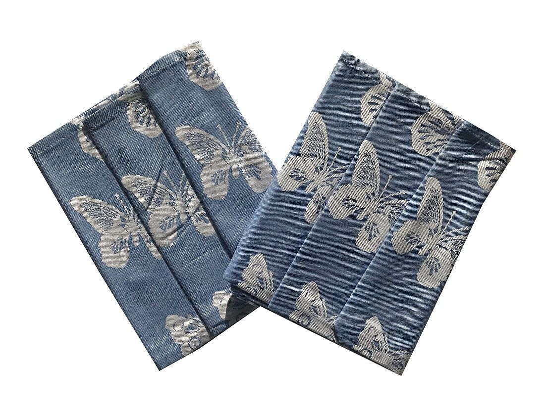 Bavlnená utierka extra savá s motýľmi v modrej farbe Svitap Sleepwell