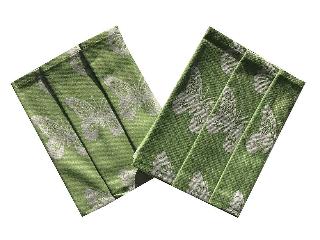 Bavlnená utierka extra savá s motýľmi v zelenej farbe Svitap