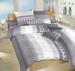 Krepová posteľná bielizeň Sahara šedá, | 140x200, 70x90 cm