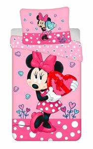 Bavlnené detské obliečky pre každú dievčatko Minnie "Hearts 03" | 140x200, 70x90 cm