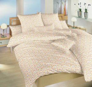 Českej výroby kvalitné bavlnené posteľné obliečky Kvetinky oranžovej, | 140x200, 70x90 cm