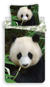 Obojstranné bavlnené posteľné obliečky fototlač Panda 02, | 140x200, 70x90 cm