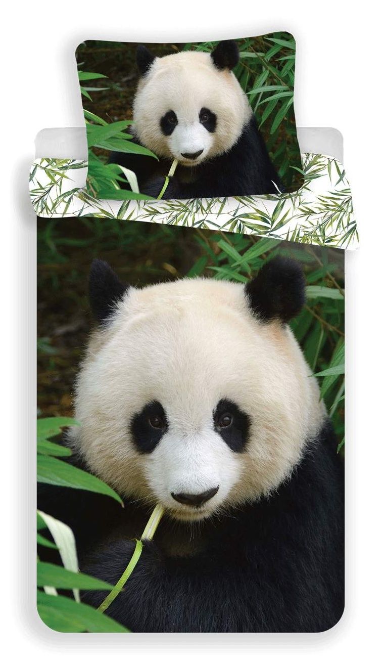 Obojstranné bavlnené posteľné obliečky fototlač Panda 02, Jerry Fabrics