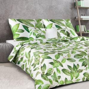 Kvalitné obliečky z bavlneného saténu Geon Voskovka zelená, | 140x200, 70x90 cm