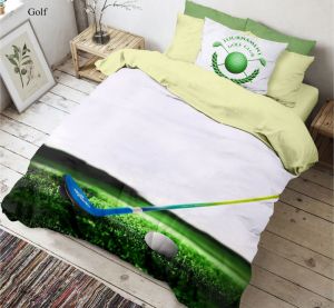 3D bavlnené obliečky Golf | 140x200, 70x90 cm