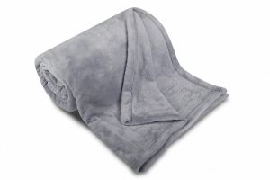 Kvalitná deka z mikroflanelu kolekcie SLEEP WELL vo farbe svetlo šedá, | rozmer 150x200 cm.