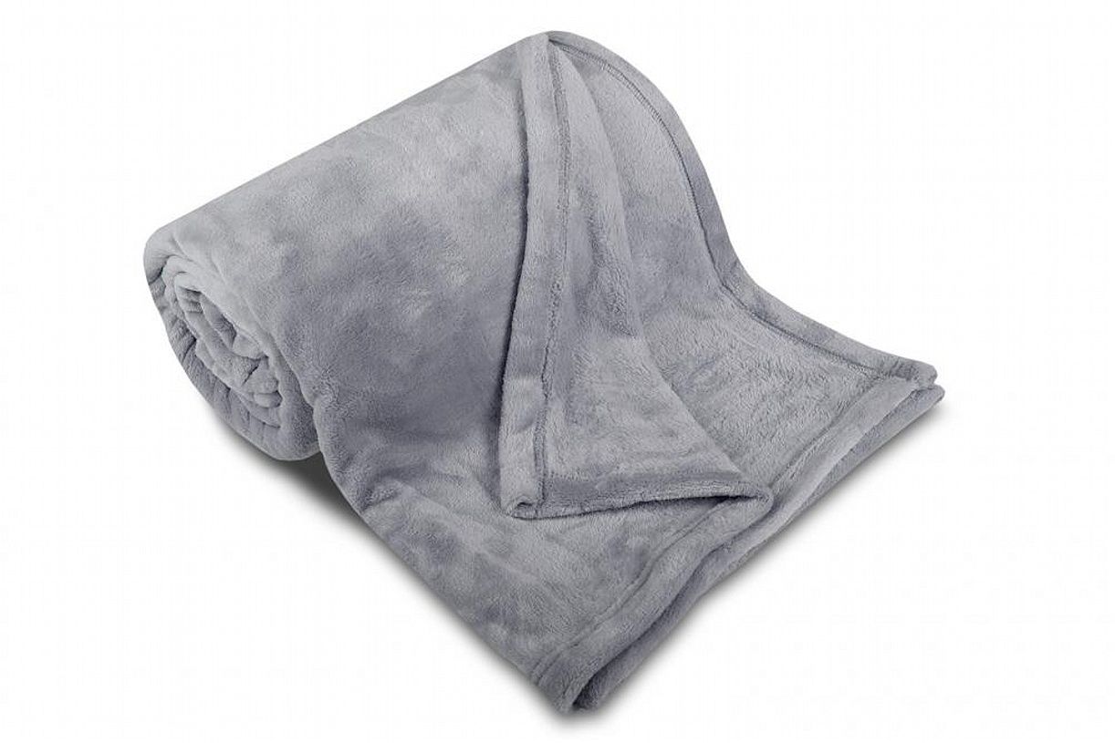 Kvalitná deka z mikroflanelu kolekcie SLEEP WELL vo farbe svetlo šedá, Svitap