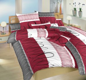 Atraktívne bavlnené posteľné obliečky Evelína vínová, | 140x200, 70x90 cm, 40x40 cm povlak, 40x50 cm povlak