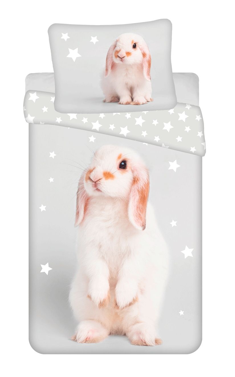 Bavlnené detské obliečky s obľúbeným králikom Bunny "Grey" Jerry Fabrics
