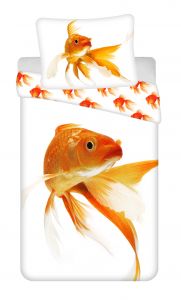 Bavlnené obojstranné obliečky Zlatá rybka, | 140x200, 70x90 cm