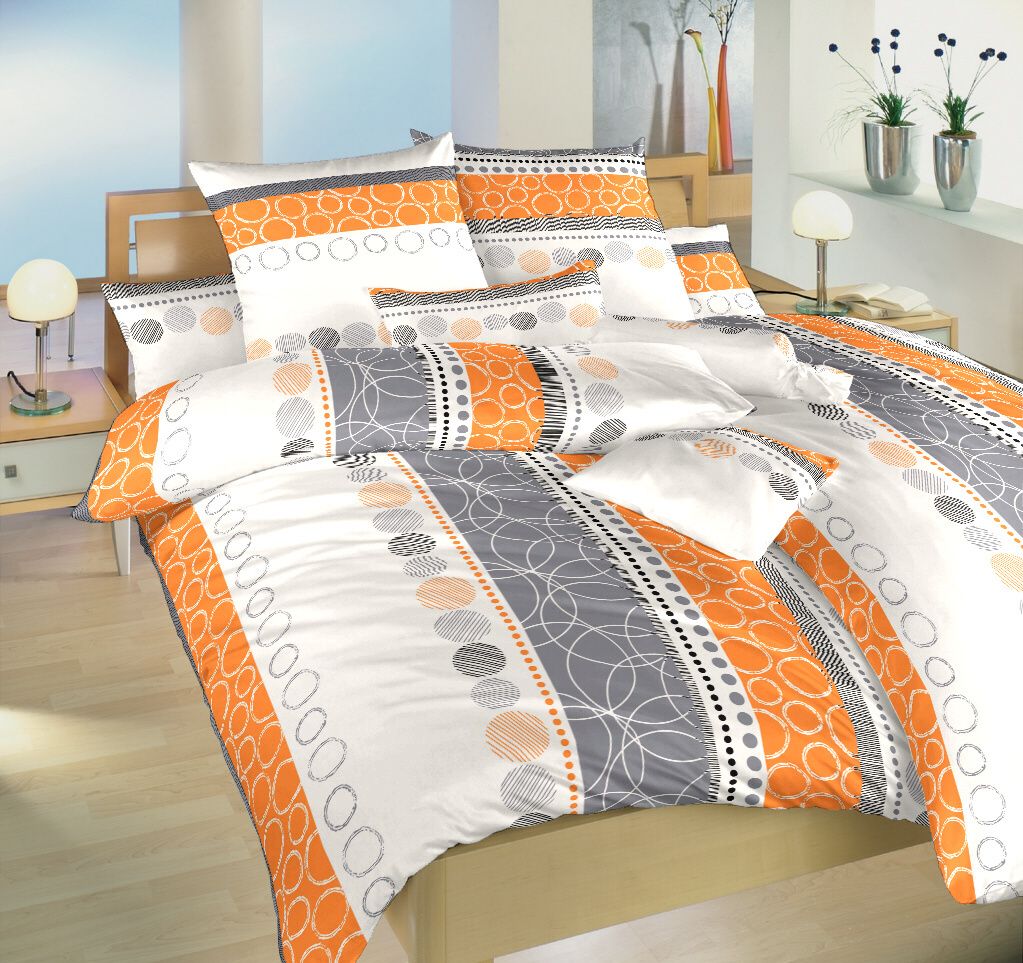 Atraktívne krepová posteľná bielizeň Ateliér oranžový, Dadka