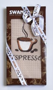 Darčekové balenie utierky SWAN Espresso 1 ks | Darčekové balenie utierky SWAN Espresso - 1 ks