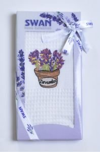 Darčekové balenie utierky SWAN Lavender 1 ks | Darčekové balenie utierky SWAN Lavender - 1 ks