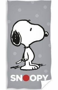 Detská plážová osuška Snoopy Grey, | rozmer 70x140 cm.