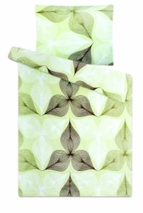 Do zelenej farby ladené kvalitné mikroflanelové posteľné obliečky Symbióza pistácie, | 140x200, 70x90 cm
