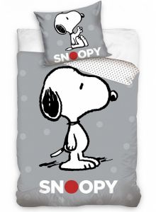 Bavlnené detské obliečky Snoopy Grey, | 140x200, 70x90 cm