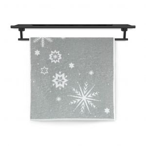 Vianočný uterák a osuška Kúzlo zimy šedá/biela, | rozmer 70x140 cm.