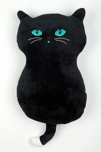 Vankúšik mikrospandex Mačka čierna | 50x30 cm