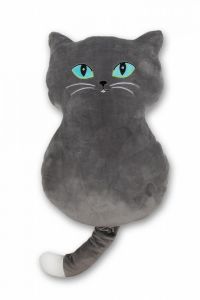 Vankúšik mikrospandex Mačka šedá | 50x30 cm