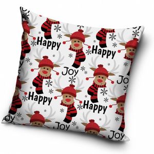 Vianočný povlak Happy Joy | 40x40 cm