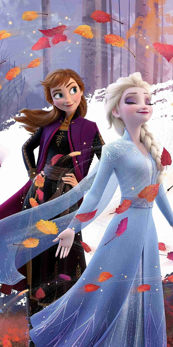 Bavlnená detská osuška pre dievčatá s postavičkami Anny a Elsy z rozprávky Frozen, Jerry Fabrics