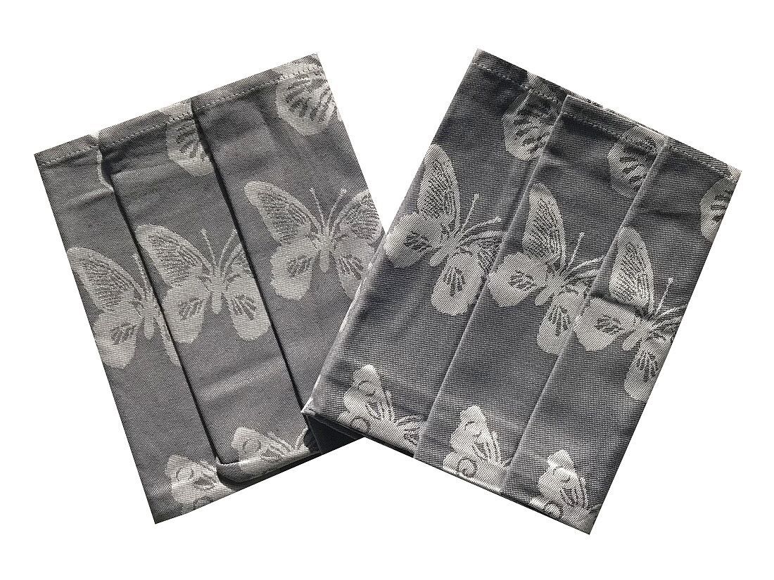 Bavlnená utierka extra savá s motýľmi v šedej farbe Svitap Sleepwell