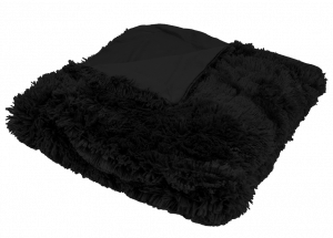 Luxusné deka s dlhým vlasom ČIERNA | 150x200 cm