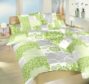 Krepová posteľná bielizeň českej výroby Bluemoon green, | 140x200, 70x90 cm
