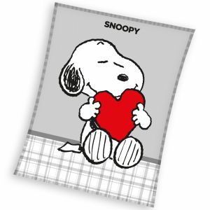 Detská fleecová deka Snoopy Love | 150x200 cm