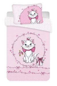 Disney obliečky do postieľky Márie cat "Pink" baby | 100x135, 40x60 cm