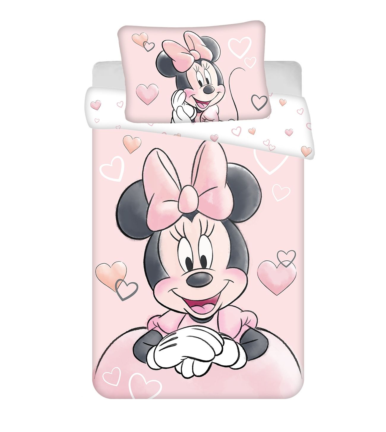 Disney obliečky do postieľky Minnie Powder pink baby Jerry Fabrics