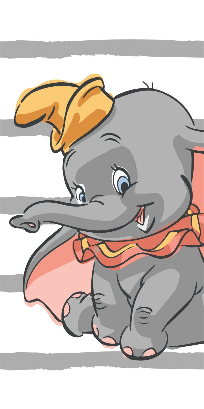 Detská plážová osuška s obľúbeným slonítom Dumbo "Stripe" Jerry Fabrics