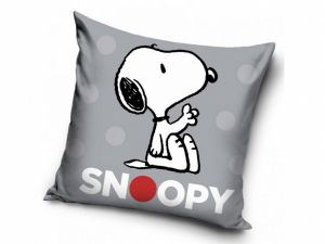 Vankúš Snoopy sivý | 40x40 cm