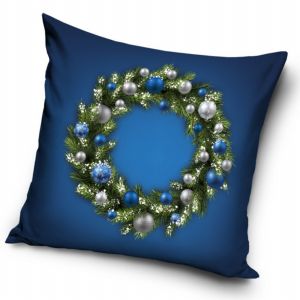 Vianočný veniec Vianočný veniec modrý | 40x40 cm