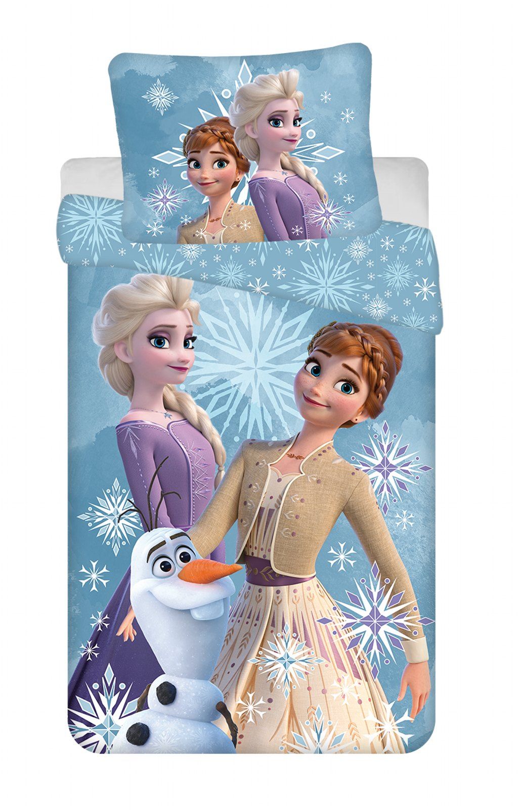 Detské obliečky Frozen White Snowflake Jerry Fabrics