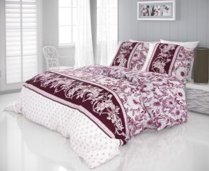 Luxusné saténové posteľné obliečky LUXURY COLLECTION MOCHA bordó,  | 140x220, 70x90 cm